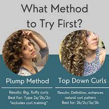 Katie On Instagram Plump Method Vs Top Down Curls Method Plump Method Best For Curls That Are Still Transitioning F Curls Finger Curls Plumping
