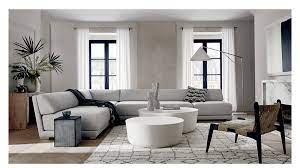 Familia Grey 3 Piece Sectional Cb2 Living Room Design Decor Coffee Table Rectangle Modern Living Room
