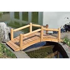 Small Garden Bridge Decorative Zen Outdoor Backyard Wooden Asian Style Landscape Garden Bridge Wood Post Garden