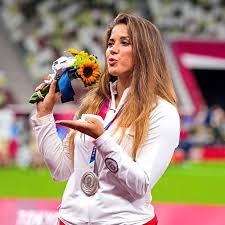 She is the 2020 summer olympics silver med. Vmz Wwadspritm