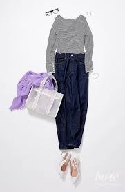 在宅ワーク時のweb会議には 細ピッチのボーダーtにクールなメガネで画面映えを 6月10日 bo te ボーテ ファッションアイデア ファッション2020 夏 ファッション