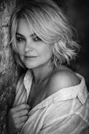 Take a close-up of a sensual black-and-white portrait of a beautiful, ...