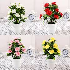 Maybe you would like to learn more about one of these? Buy 2021 Artificial Fake Rose Flowers Plants In Pot Outdoor Garden Office Home Decor At Affordable Prices Free Shipping Real Reviews With Photos Joom