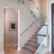 Custom Design Stainless Steel Tubular Glass Clear Stair Handrail Photo Detailed About Custom Design Stain Entryway Stairs Contemporary Staircase Stair Remodel