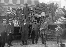 Costermongers At Covent Garden Market With Their Fresh Supplies Of Rhubarb Onions And Bags Of Carrots Open Quotes Covent Garden Irish Catholic