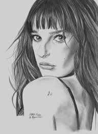 Lea Michele Leamichele Rachelberry Glee Art Portrait Drawing Pencil Portrait Human Condition Portrait