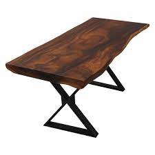 We carry custom crafted styles in a wide variety of wood types to suit every home. Single Slab Live Edge Clifton Industrial Handcrafted Solid Dining Table