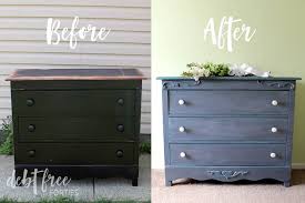 How to distress your furniture with chalk paint. How To Chalk Paint A Dresser For A Cheap Makeover Debt Free Forties