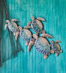 © 2021 makerbot industries, llc. Handcrafted Metal And Capiz Sea Turtles Wall Art Wind And Weather