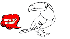 How To Draw A Toucan Cute Cartoon Toucan Drawing With Pen In 2020 Pen Drawing Art Tutorials Drawing Drawings
