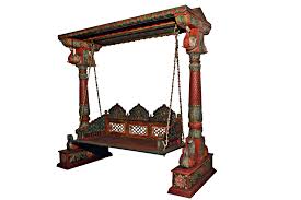 This Royal Indian Jhula Swing Is Exquisitely Handcrafted And Painted By Skilled Indian Craftsman This Crafted Wooden Swin Swing Set Swing Design Wooden Swings