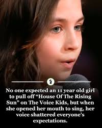 An 11 year old named Georgia showed up for a blind audition