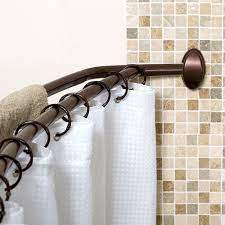 Zenna Home Double Curved Shower Curtain Rod Shower Curtain Rods Black Shower Curtains Double Shower Curtain