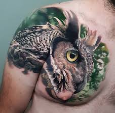 Owl tattoos are appreciated by both men and women for their deep to help you find the best owl tattoo designs, here are the top badass owl tattoos to inspire you. Owl Realism Tattoo On Guy S Shoulder Chest