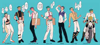 露伴の服まとめ 露伴 ジョジョ 漫画 漫画イラスト