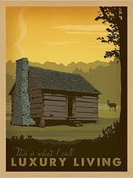Cabin Luxury Living Decorate Your Lake House Lodge Cabin Or Happy Place With This Rustic Print It W Cabin Art Anderson Design Group Vintage Poster Design