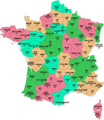 Carte des 101 départements français source : Retenir Les Departements Et Leurs Numeros