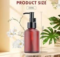 Amazon.com: 200ml Glass Soap Dispenser Brown Red Pump Bottle ...
