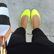 Tieks Neon Patent Unmellow Yellow New Size 10 Boutique