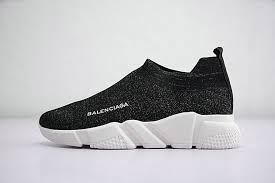 Black And Silver Balenciaga Sneakers Balenciaga Speed Stretch Knit Low Woxh8681 Black Silver Latest And Cheapest Shoe Black Running Shoes Silver Sneakers Popular Shoes