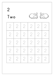 Number 2 Tracing Worksheets Printable