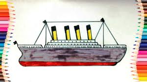 How To Draw Titanic Ship Easy Step By Step Titanic Ship Drawing Video Titanic Ship Ship Drawing Easy Drawing Steps