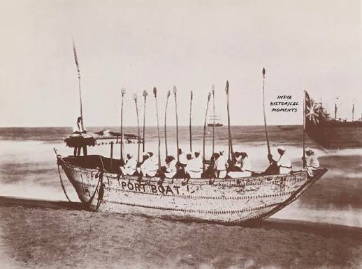 Indian troopships in Madras Harbour