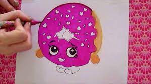 Donut coloring page coloring page donut drawing unicorn for free download on ayoqq org. How To Draw And Color Shopkins D Lish Donut Plush With Colorcraze Coloring Pages Fun Youtube