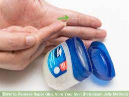 You can usually get the glue off with one of these steps. How To Remove Super Glue From Your Skin Petroleum Jelly Method Remove Super Glue Super Glue Cleaning Hacks