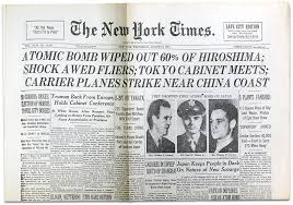 06 08 1945 The New York Times Atombombe Auf Hiroshima Diese Und Uber 2 Millionen Andere Original Zeitungen Findet Ih Hiroshima Wwii Posters Historical Facts