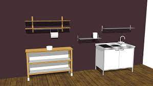 Stainless wall shelvescommercial wall shelfrestaurant wall. Ikea Kitchen All In One Varde Cabinet Wall Shelf Grundtal Metal 3d Warehouse
