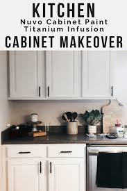 Remove all of the hardware, cabinet doors, and drawers. Kitchen Cabinet Makeover With Nuvo Cabinet Paint Moments With Mandi