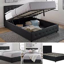 The king and queen metal frame beds typically possess a metal strip in the centre of the framework. Account Suspended Bed Frame With Storage Queen Size Bed Frames Black Bed Frame