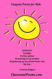 Cinquain Poetry Cinquain Funny Poems For Kids Cinquain Poems