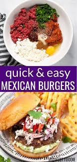 Simple Mexican Burgers Recipe Mexican Burger Burger Recipes Beef Homemade Burgers
