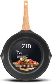 Zib Induction Nonstick Frying Pan Skillet Stone Pan For Eggs Child Protection Function Granite Coati Best Cast Iron Skillet Skillet Frying Pan Nonstick Skillet