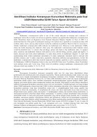 Maybe you would like to learn more about one of these? Pdf Identifikasi Indikator Kemampuan Komunikasi Matematis Pada Soal Usbn Matematika Sd Mi Tahun Ajaran 2018 2019