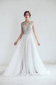 Silver Gray Wedding Dress Chic Vintage Brides Grey Wedding Dress Wedding Dresses Silk Wedding Gown