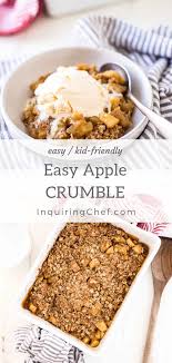 Easy Apple Crumble With Best Crunchy Topping Ever Inquiring Chef Recipe Easy Apple Crumble Apple Crumble Recipe Apple Crumble