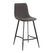 Table haute alto, coloris chêne lancelot clair, pied epoxy noir mat. Tabouret De Bar Hauteur 67 Cm Avec Dossier Haut En Confortable Quattro