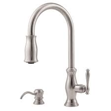 We think nothing of it until something happens to it. Reviews For Pfister Hanover Single Handle Pull Down Sprayer Kitchen Faucet With Soap Dispenser In Stainless Steel Gt529 Tms The Home Depot