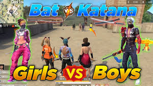 In this video i am going to show you only katana challenge in free fire rank match by desi gamer. Free Fire Girls Vs Boys Katana Vs Bat Challenge In Tamil Tricks Free Fire Fun Match Tgb Youtube