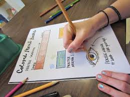 Colored Pencil Practice Worksheet Art Lessons Middle School Art Handouts Art Worksheets