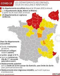 Pour sortir pendant le confinement ou le couvre feu, vous devez avoir sur vous un document qui justifie que votre déplacement est lié à l'un des motifs autorisés. Covid 19 En France Reconfinement Vigilance Renforcee La Carte Des Departements Concernes