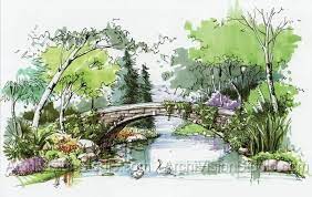 Find & download free graphic resources for watercolor landscape. Hand Rendering Landscape Design Drawings Architecture Concept Drawings Landscape Drawings