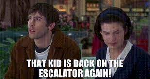 That kid is back on the escalator again! Yarn That Kid Is Back On The Escalator Again Mallrats 1995 Video Gifs By Quotes 32e08a68 ç´—