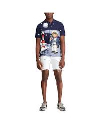 Polo Ralph Lauren Classic Fit Nautical Bear Polo In Blue For Men Lyst