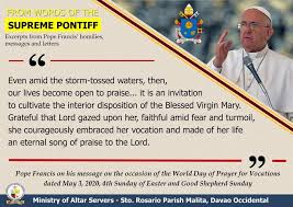 Present specific intentions with prayer communities of hozana ! From The Words Of The Supreme Pontiff Excerpts From Pope Francis Homilies Messages And Letters Even Amid The Storm Tossed Waters Then Our Lives Become Open To Praise It Is An Invitation To