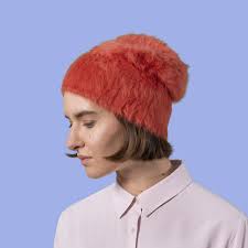Wool angora block knit beanie. Angora Beanie Kopka Accessories