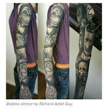 Tim Burton Inspired Tattoo Full Sleeve Tattoos Half And Full Sleeve Tattoos Sleeve Tattoos
